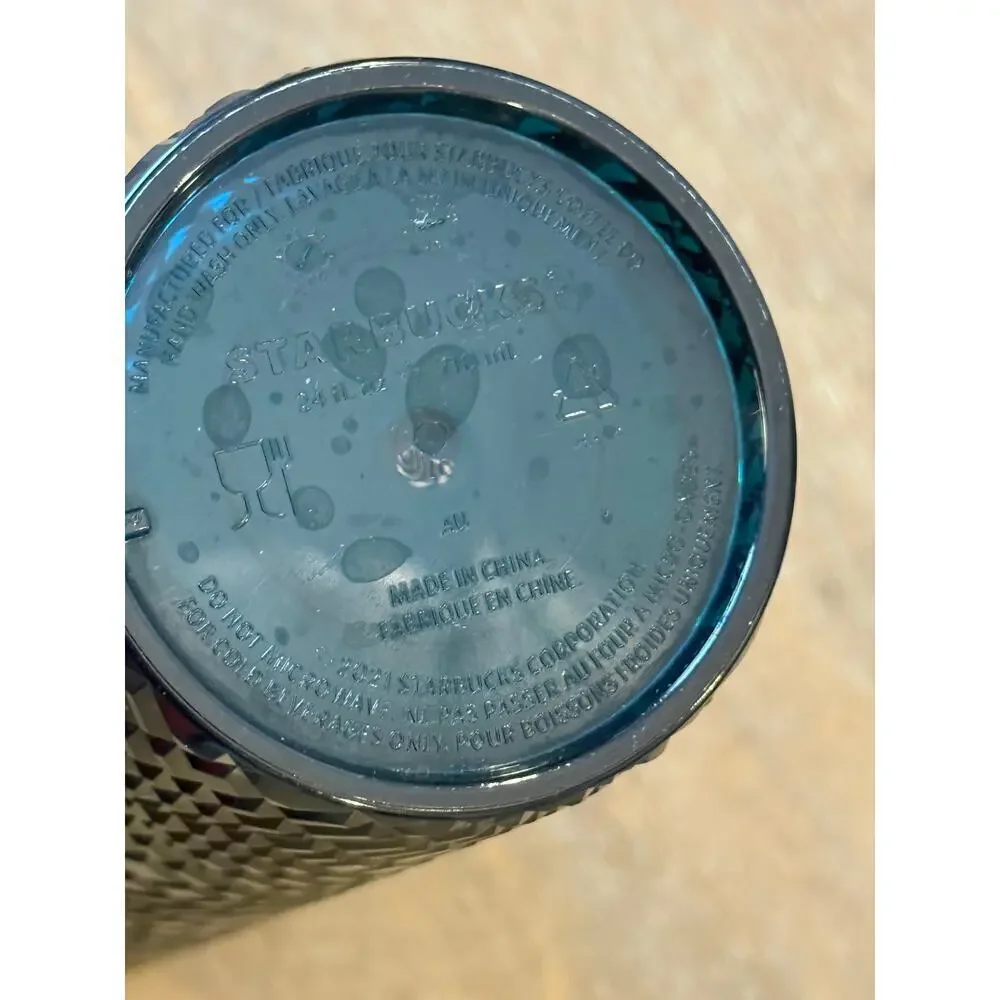 STARBUCKS 2021 Holiday Emerald Green Jeweled 24 oz Tumbler